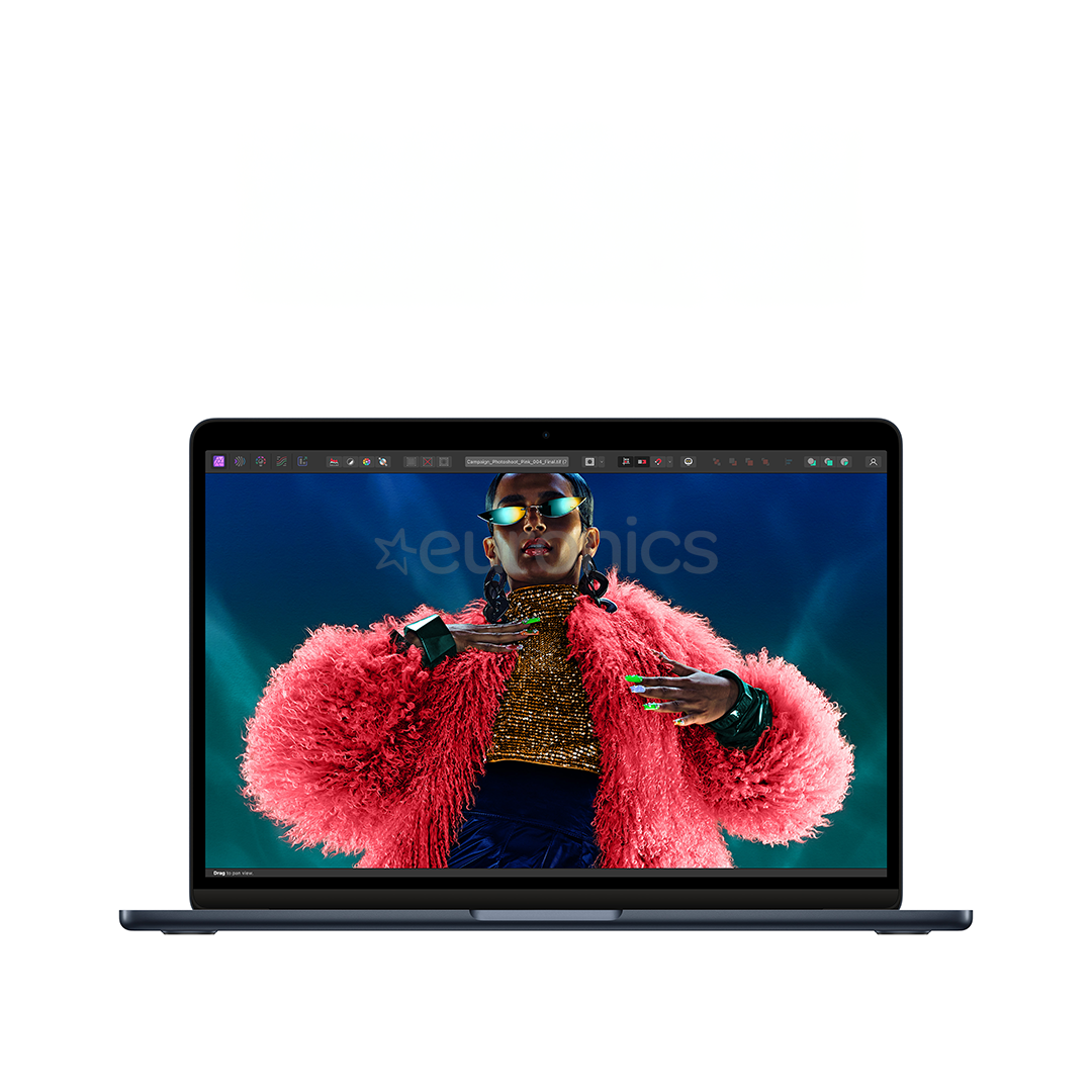 Apple MacBook Air 13'' (2024), M3 8C/8C, 16 GB, 256 GB, ENG, must - Sülearvuti