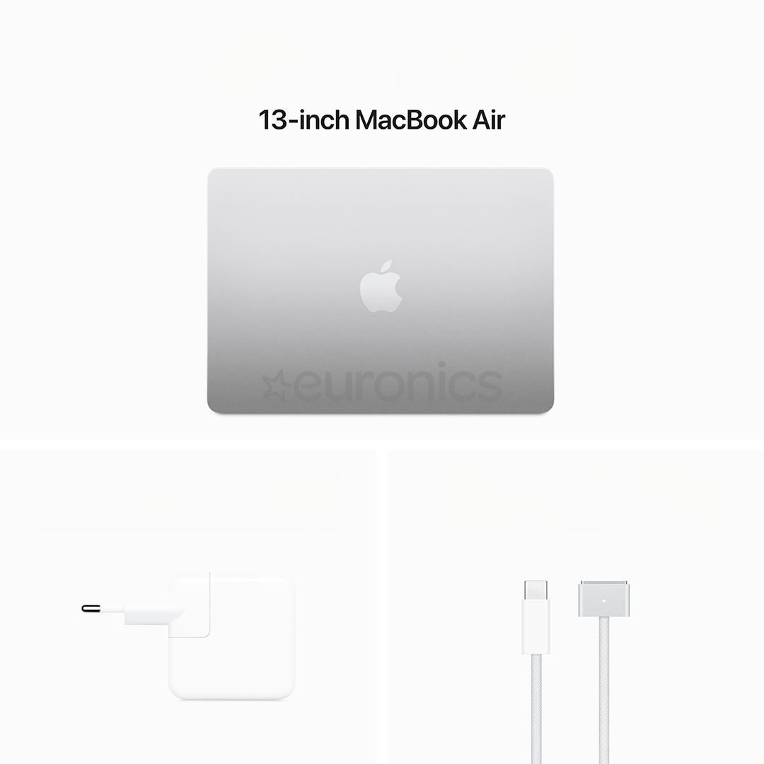 Apple MacBook Air 13'' (2024), M3 8C/8C, 16 GB, 256 GB, SWE, hõbe - Sülearvuti