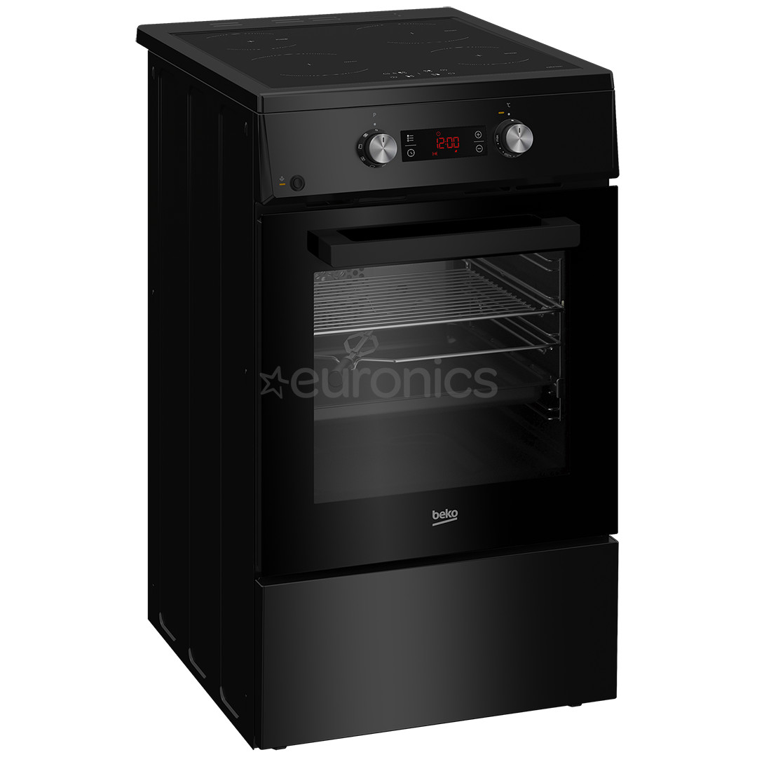 Beko, 60 L, laius 50 cm, must - Induktsioonpliit elektriahjuga