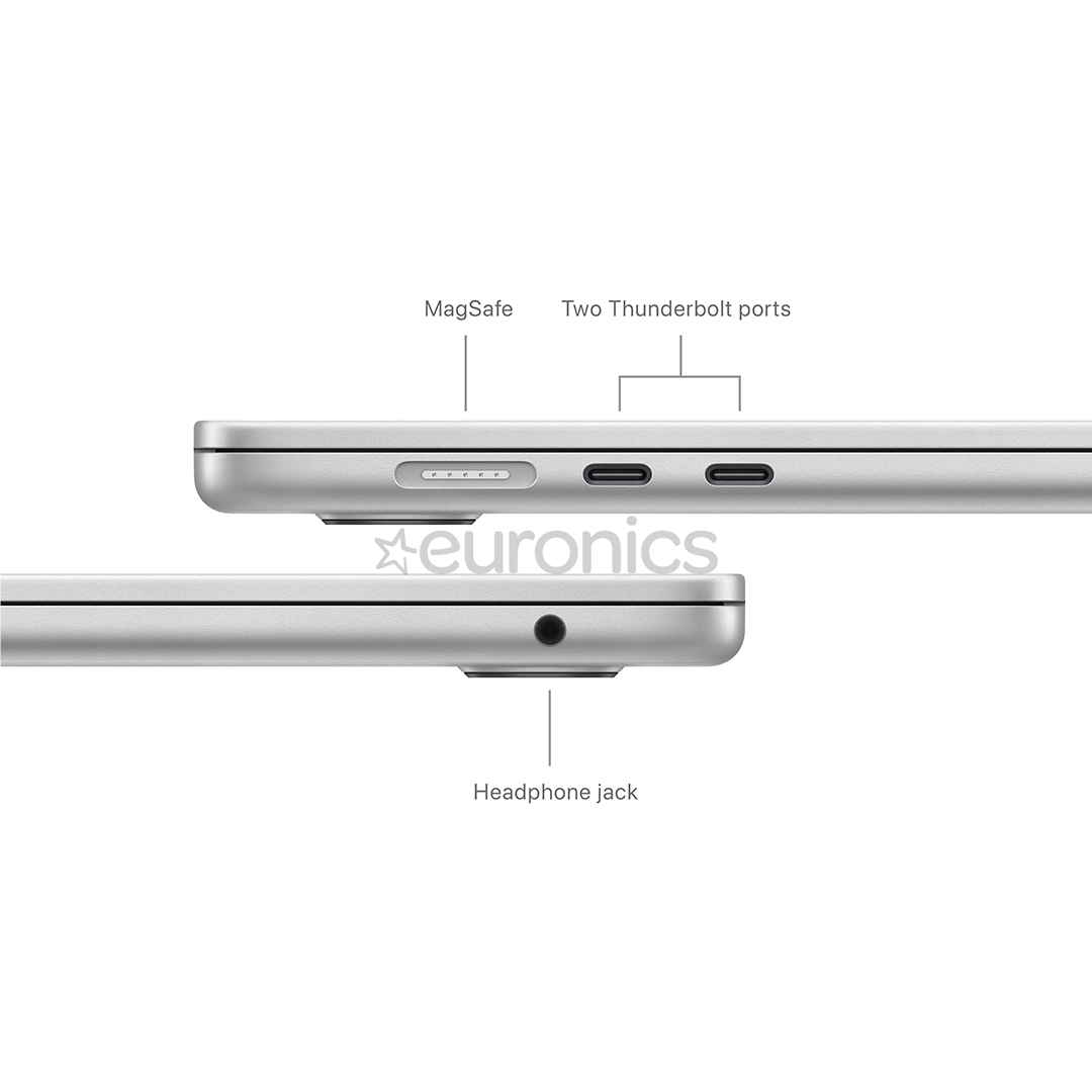 Apple MacBook Air 15'' (2024), M3 8C/10C, 16 GB, 256 GB, SWE, silver - Notebook