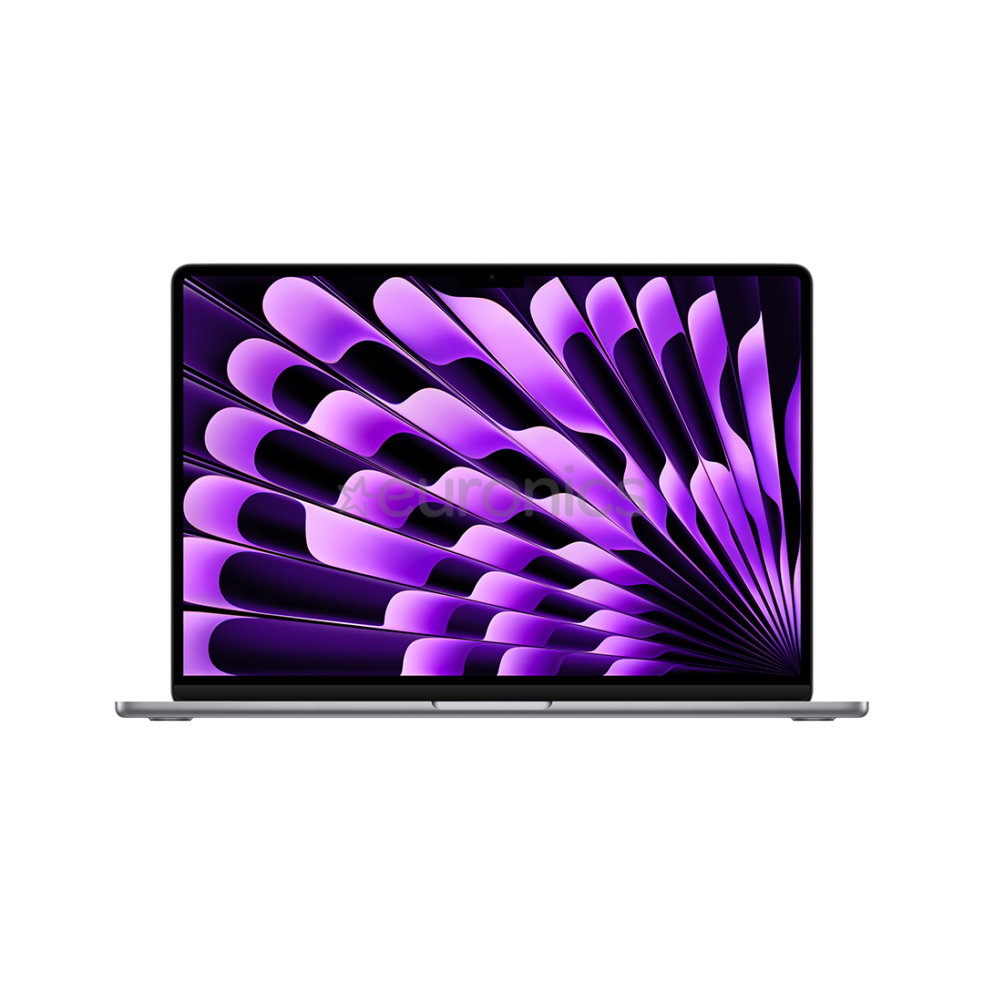 Apple MacBook Air 15'' (2024), M3 8C/10C, 16 GB, 256 GB, ENG, hall - Sülearvuti