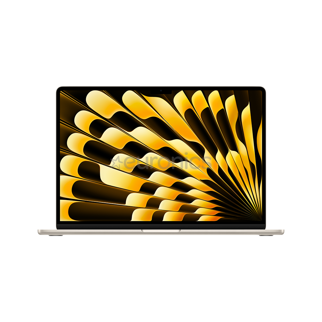 Apple MacBook Air 15'' (2024), M3 8C/10C, 16 ГБ, 256 ГБ, RUS, золотистый - Ноутбук