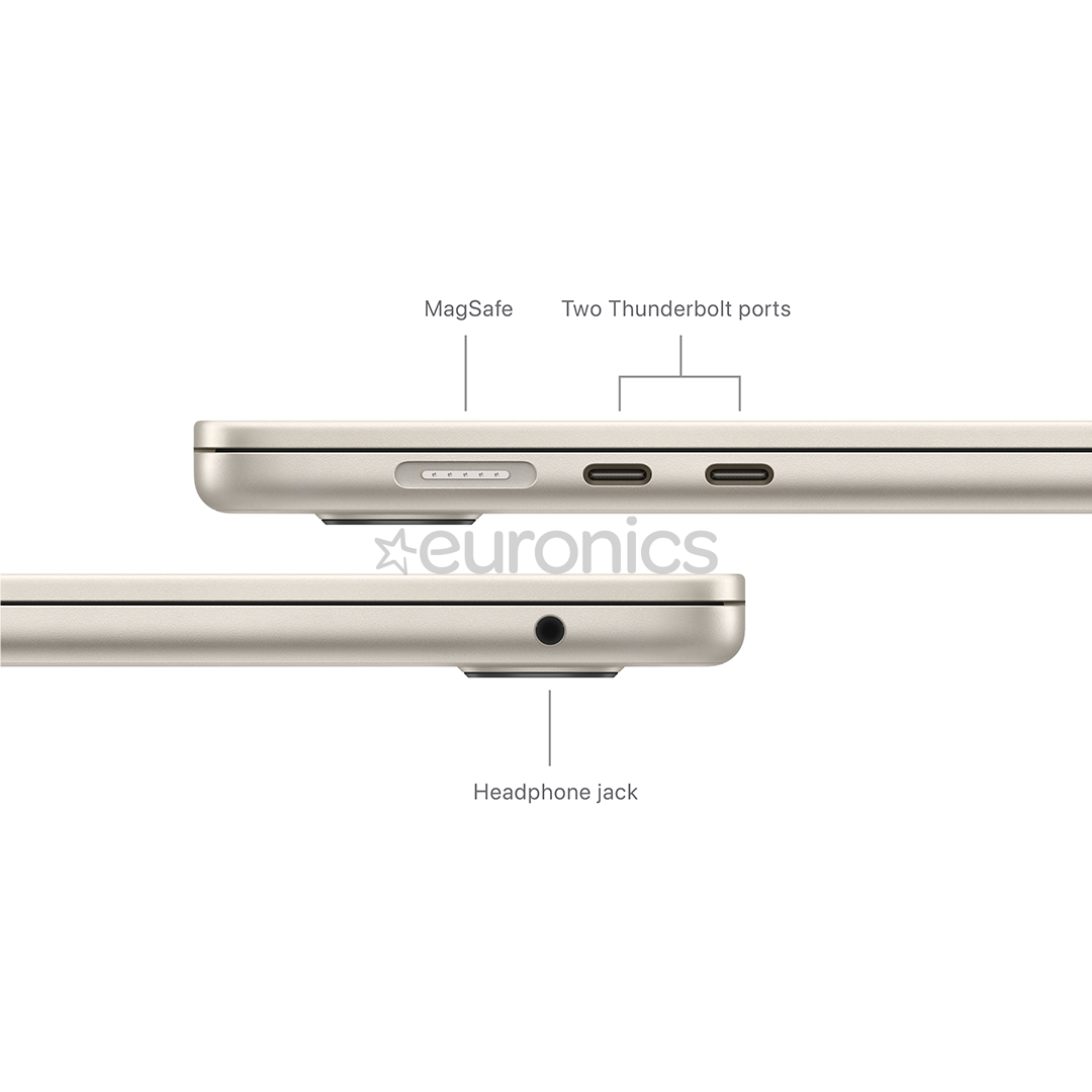 Apple MacBook Air 15'' (2024), M3 8C/10C, 16 ГБ, 256 ГБ, RUS, золотистый - Ноутбук