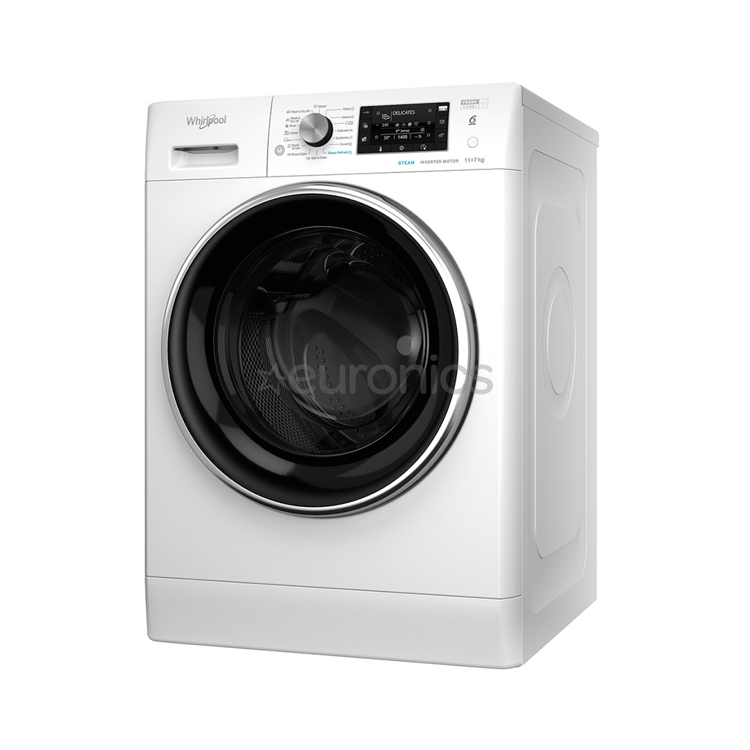 Whirlpool, 11 kg / 7 kg, sügavus 60.5 cm, 1600 p/min - Kuivatiga pesumasin