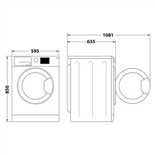 Whirlpool, 11 kg / 7 kg, sügavus 60.5 cm, 1600 p/min - Kuivatiga pesumasin