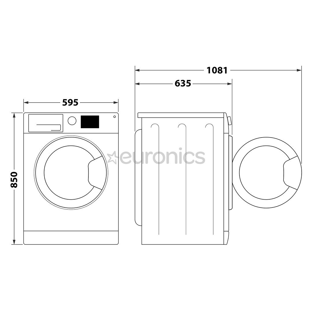 Whirlpool, 11 kg / 7 kg, sügavus 60.5 cm, 1600 p/min - Kuivatiga pesumasin