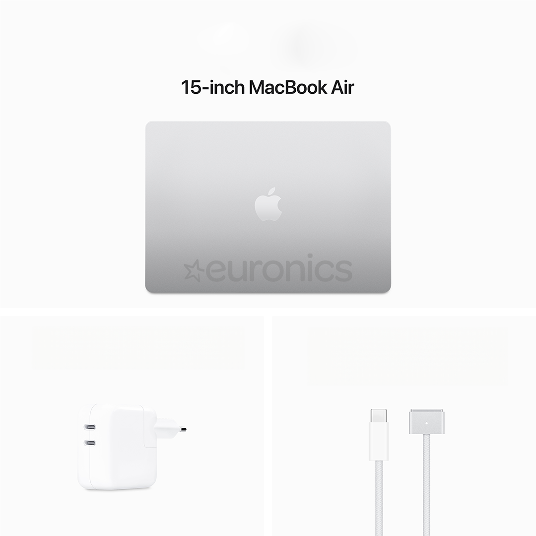 Apple MacBook Air 15'' (2024), M3 8C/10C, 24 GB, 512 GB, SWE, silver - Notebook