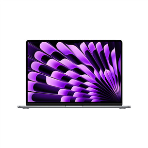 Apple MacBook Air 15'' (2024), M3 8C/10C, 16 GB, 256 GB, RUS, hall - Sülearvuti