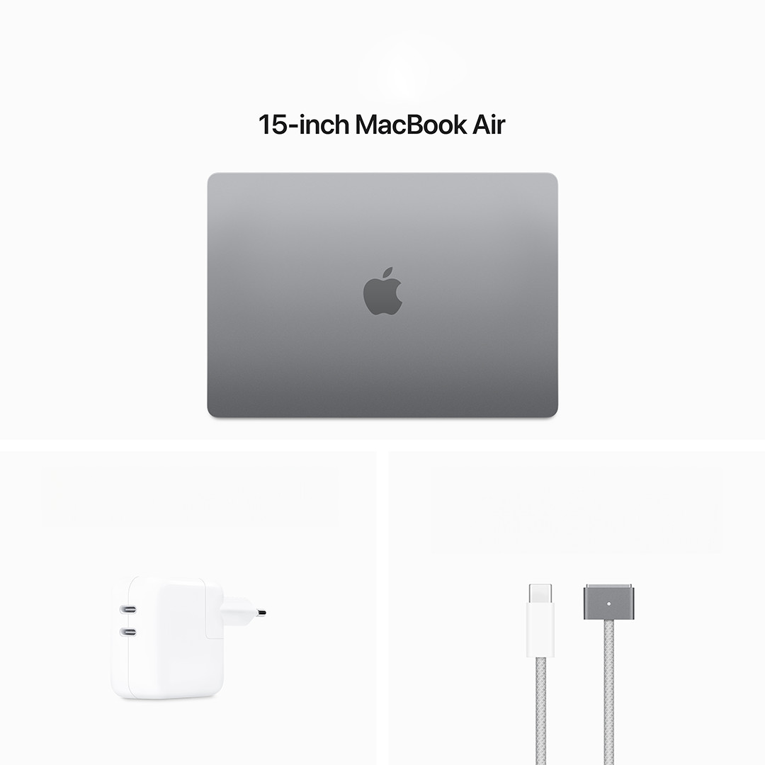 Apple MacBook Air 15'' (2024), M3 8C/10C, 16 GB, 256 GB, RUS, hall - Sülearvuti