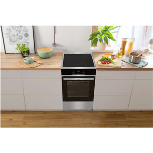 Gorenje, 70 L, width 50 cm, inox - Induction cooker with electric oven