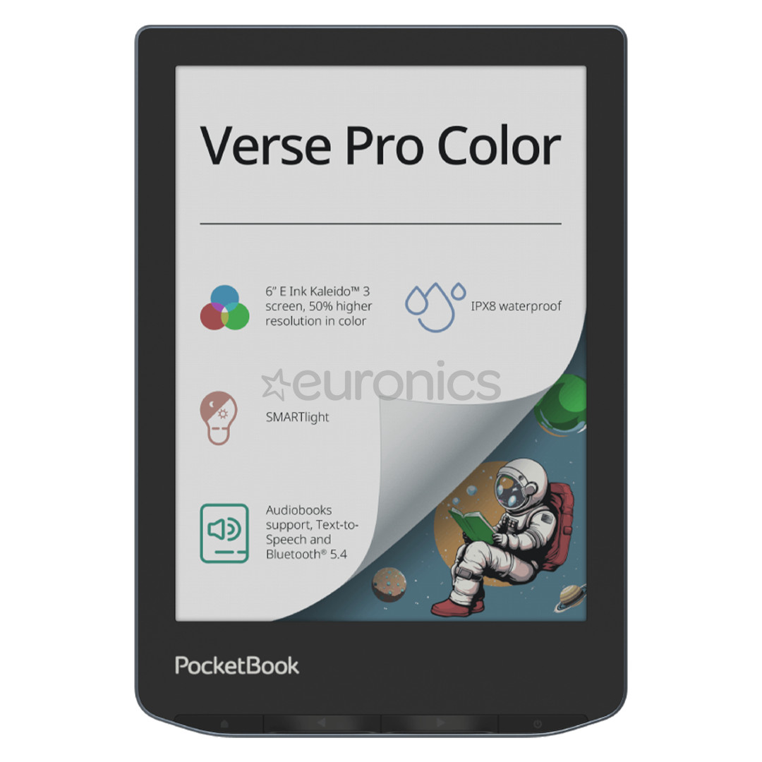 PocketBook Verse Pro Color, 6'', 16 ГБ, черный - Электронная книга