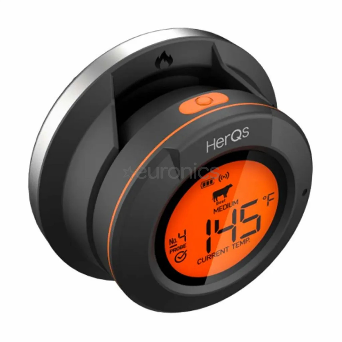 HerQs Dome thermometer, must - Nutikas küpsetustermomeeter