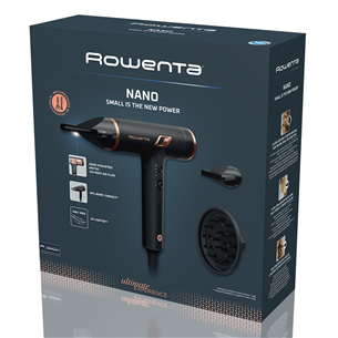 Rowenta NANO, 1700 W, must - Föön