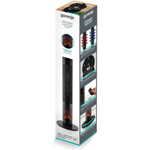 Gorenje, 2000 W, must - Soojapuhur