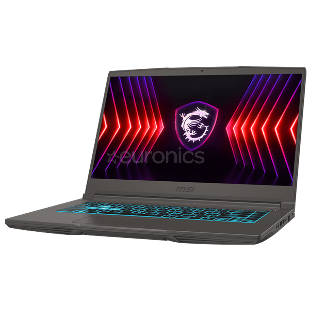 MSI Thin 15, 15,6'', FHD, 144 Гц, i5, 16 ГБ, 512 ГБ, RTX 4050, темно-серый - Ноутбук