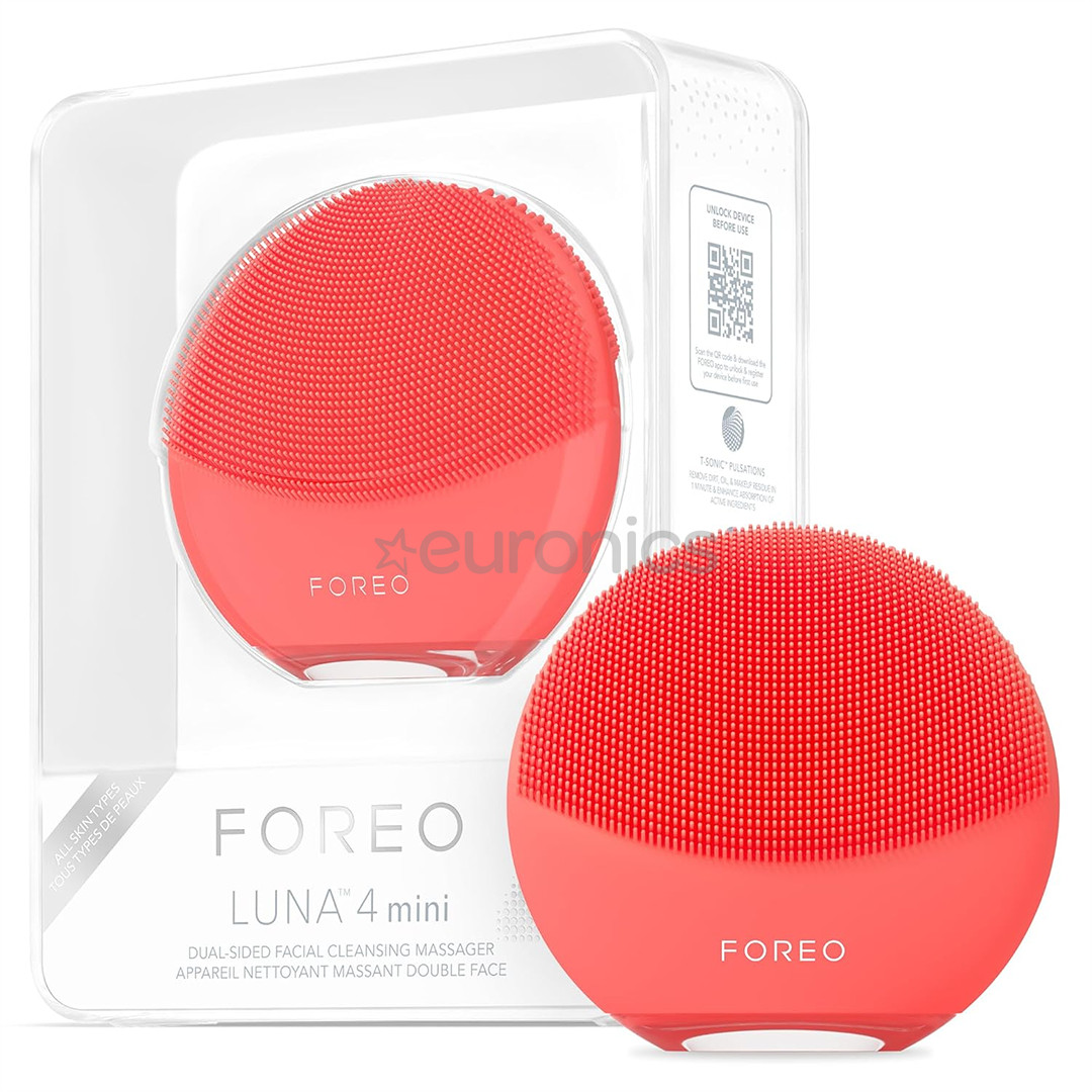 Foreo Luna 4 mini, punane - Näopuhastusseade