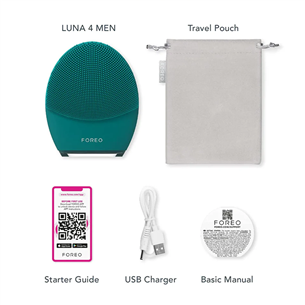 Foreo Luna 4 MEN, roheline - Näopuhastusseade meestele