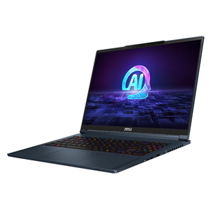 MSI Stealth 16 AI Studio 20Y Anniversary Edition, 16'', 240 Hz, QHD+, Ultra 9, 16 GB, 1 TB, RTX 4070, ENG, sinine - Sülearvuti komplekt