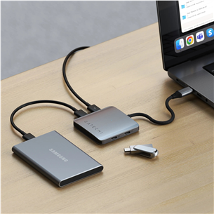 Satechi 4-Port USB-C Hub, Power Delivery, hall - USB hub