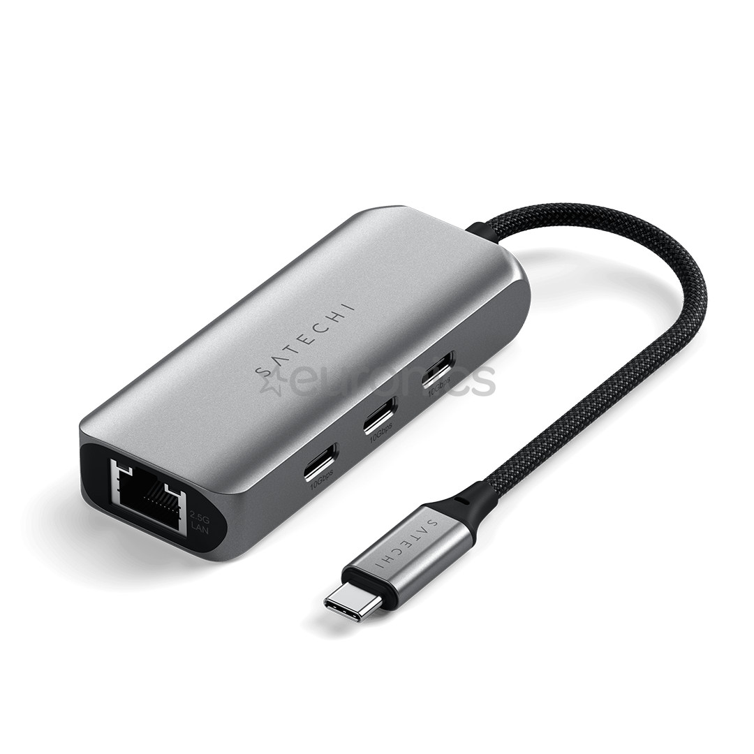 Satechi 4-in-1 USB-C Hub, LAN, hall - USB hub