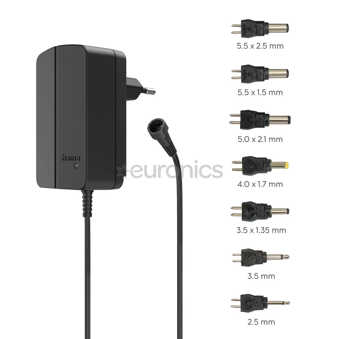 Hama Universal Switchable Power Supply Unit, 1.5 A, 24 Вт, черный - Адаптер питания