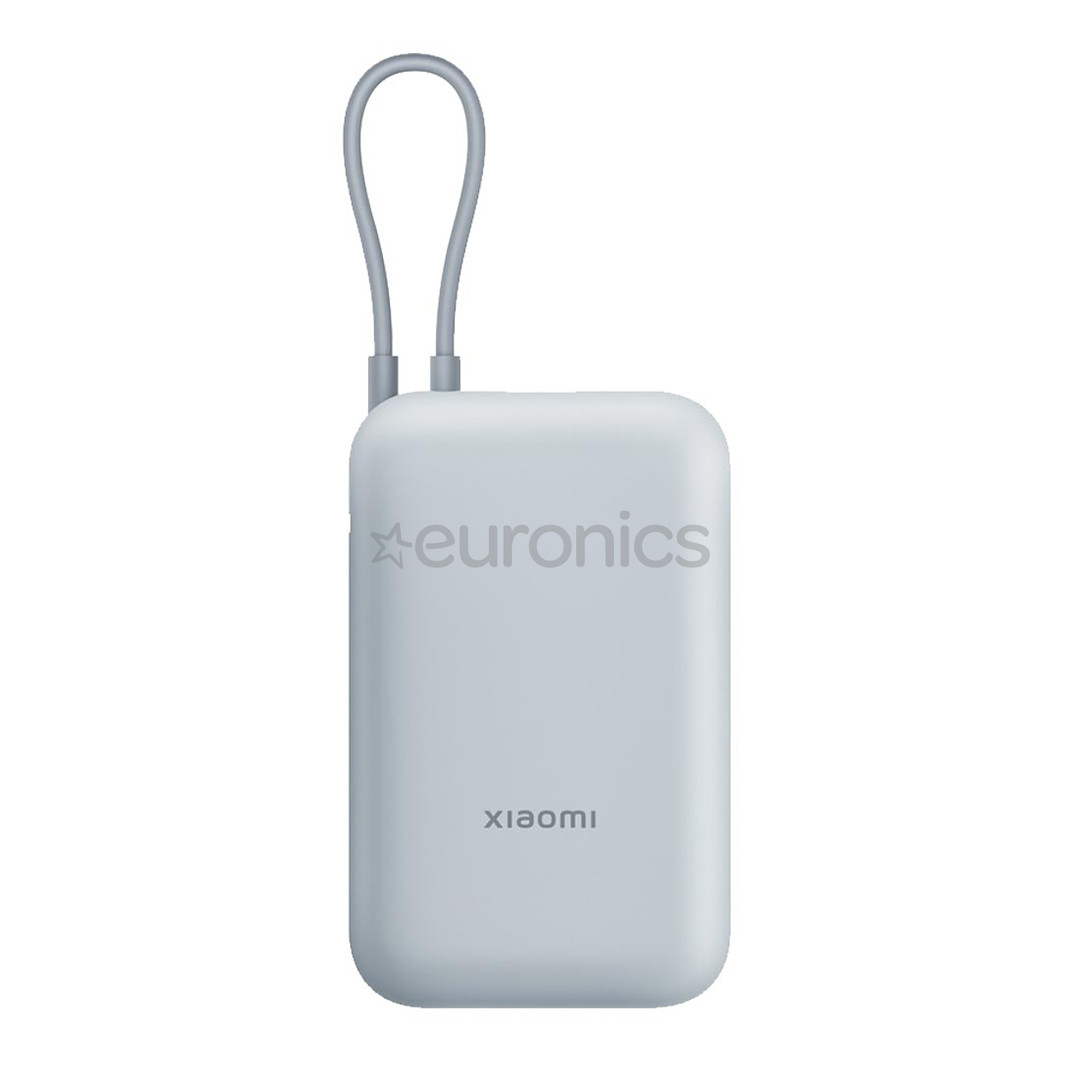 Xiaomi Power Bank, integrated cable, 10000 mAh, ice blue - Power bank