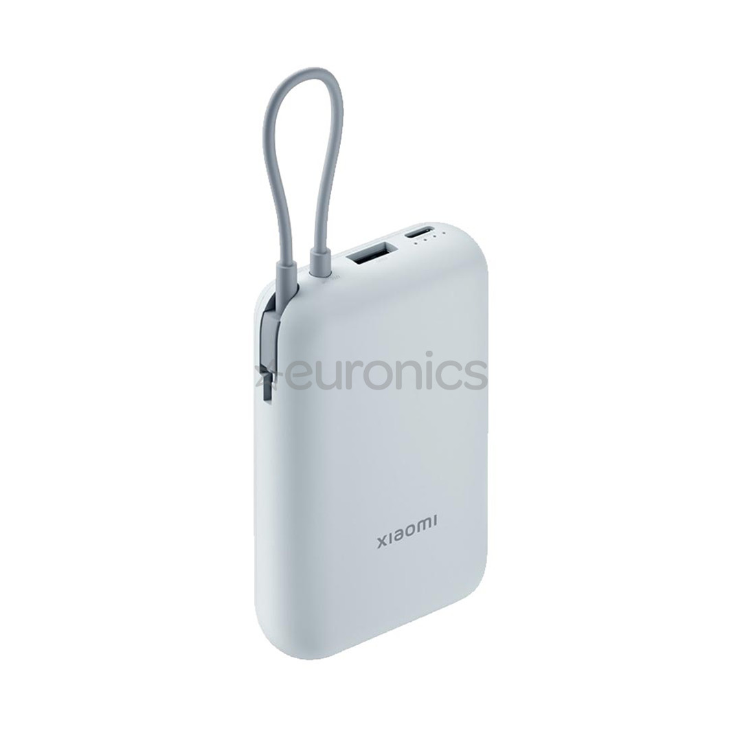 Xiaomi Power Bank, integrated cable, 10000 mAh, ice blue - Power bank
