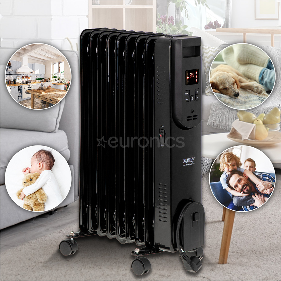 Camry, 9 ribi, 2000 W, must - Õliradiaator