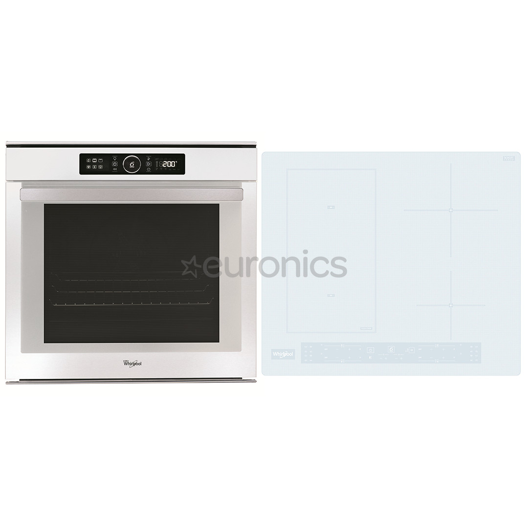 Whirlpool, 73 L, white - Built-in oven + induction hob