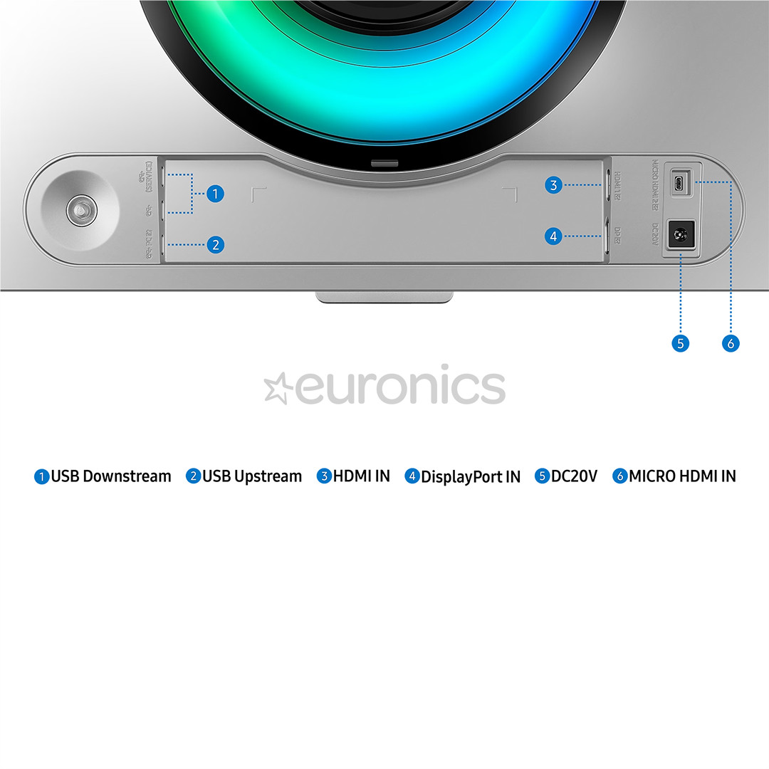 Samsung Odyssey OLED G9 G93SC, 49'', Dual QHD, OLED, 240 Hz, nõgus, hõbe - Monitor