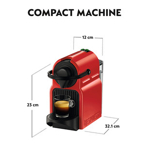 Krups Nespresso Inissia, red - Capsule coffee machine