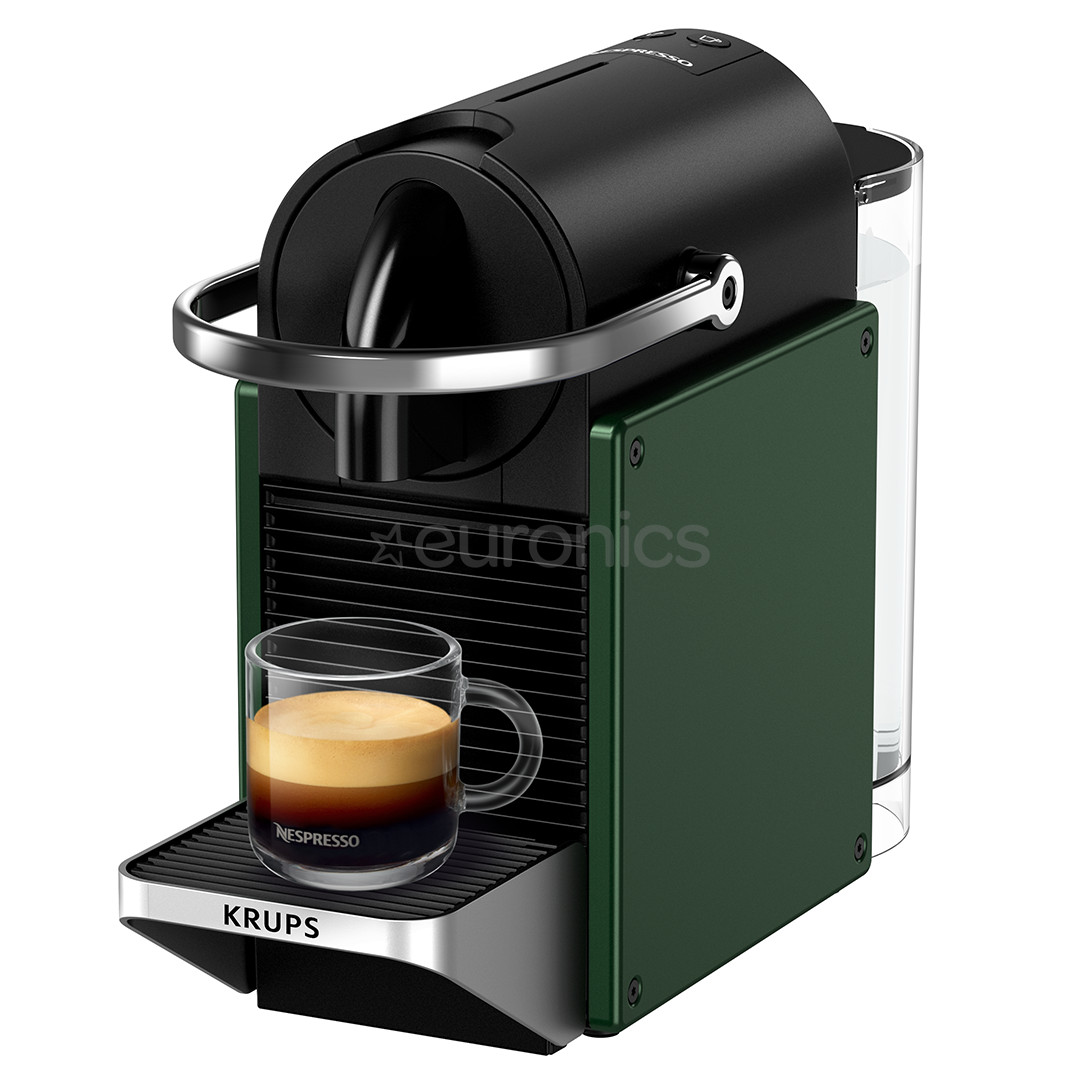 Krups Nespresso Pixie Redesign, dark green - Capsule coffee machine