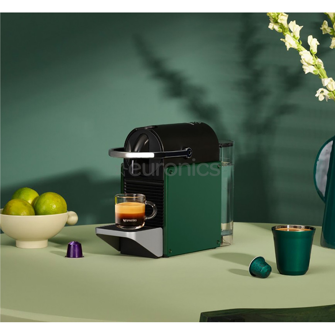 Krups Nespresso Pixie Redesign, dark green - Capsule coffee machine