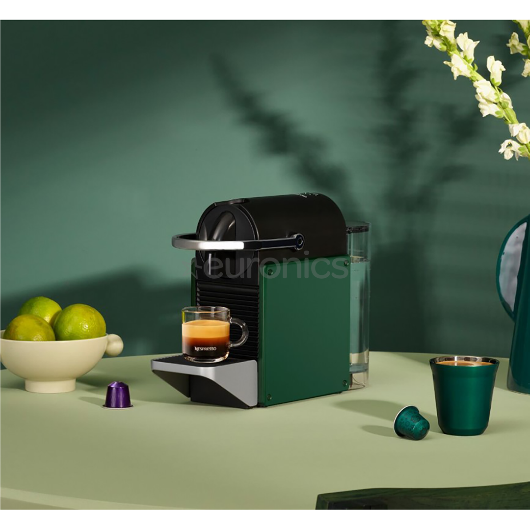 Krups Nespresso Pixie Redesign, dark green - Capsule coffee machine