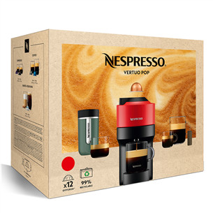 Krups Nespresso Vertuo Pop, красный - Капсульная кофеварка