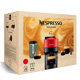 Krups Nespresso Vertuo Pop, red - Capsule coffee machine