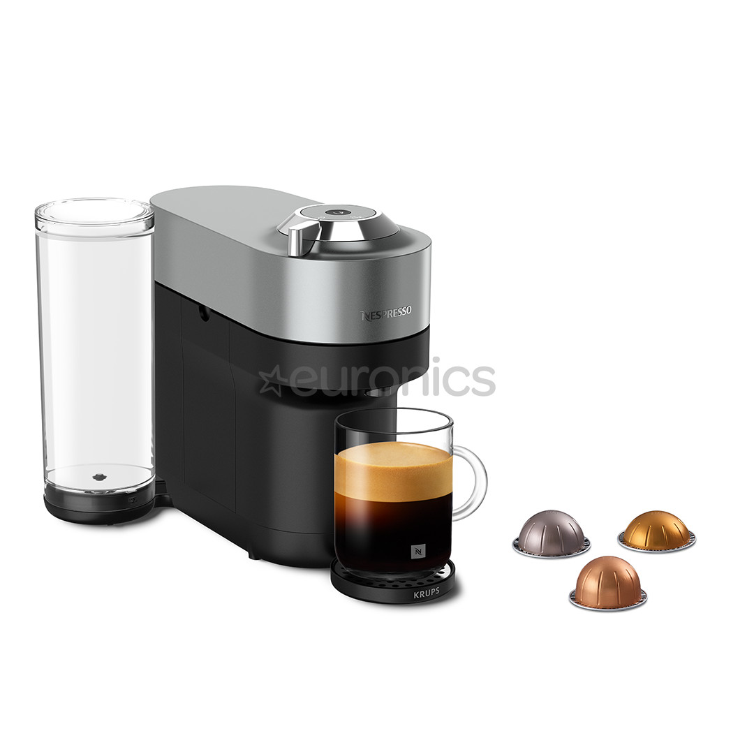 Krups Nespresso Vertuo Pop+, titan - Capsule coffee machine