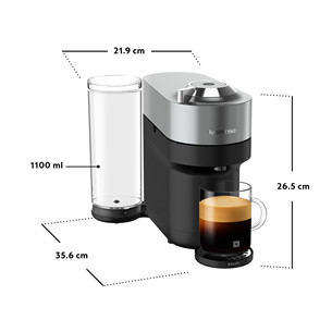 Krups Nespresso Vertuo Pop+, titan - Capsule coffee machine