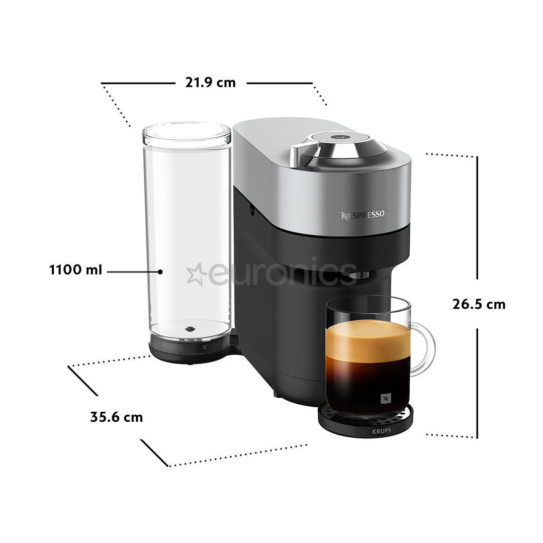Krups Nespresso Vertuo Pop+, titan - Capsule coffee machine