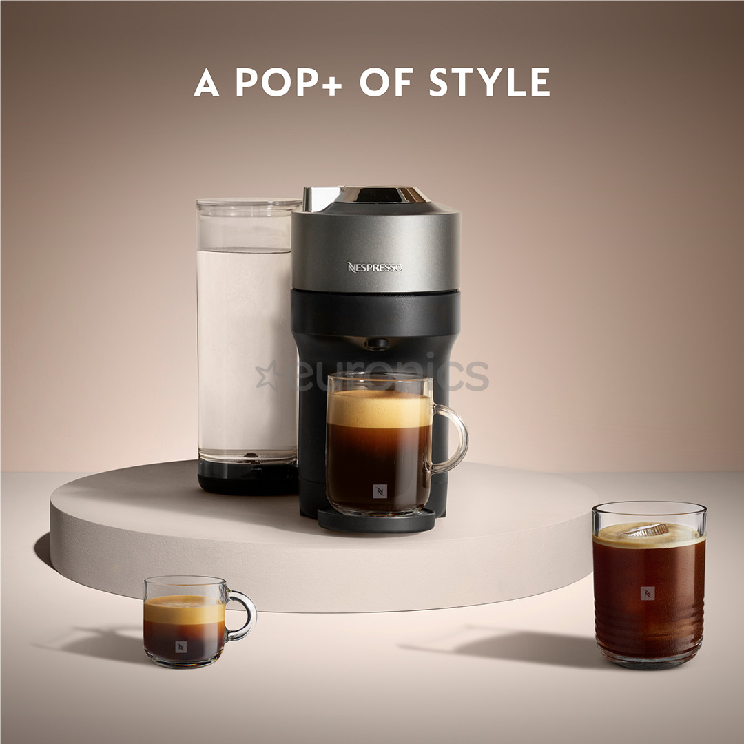 Krups Nespresso Vertuo Pop+, titan - Capsule coffee machine