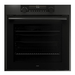 Asko, 71 L, pyrolytic cleaning, black - Built-in oven