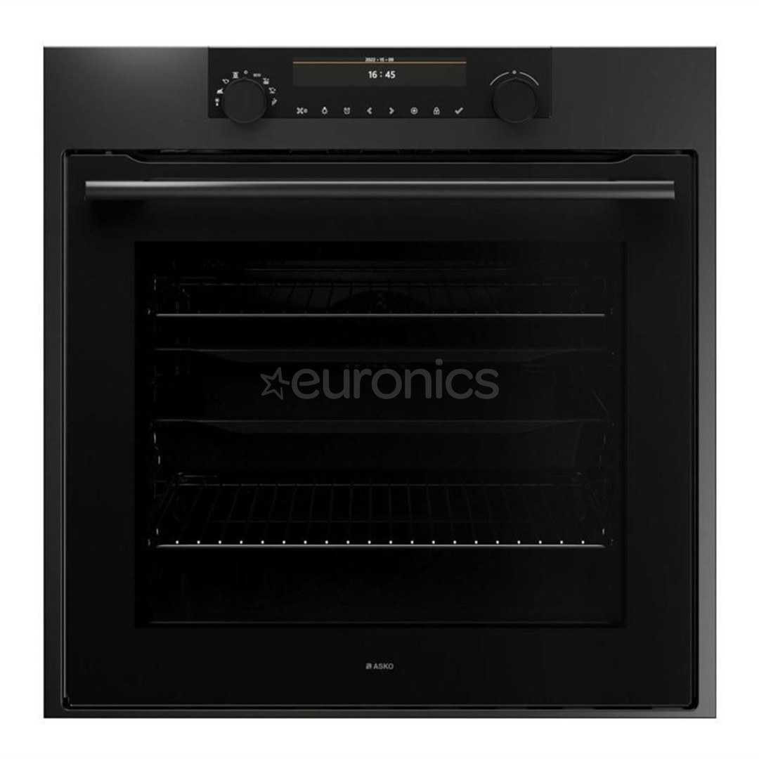 Asko, 71 L, pyrolytic cleaning, black - Built-in oven