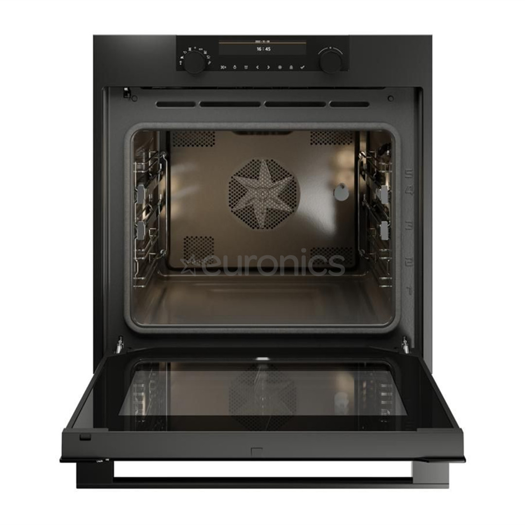 Asko, 71 L, pyrolytic cleaning, black - Built-in oven