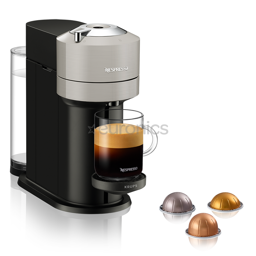 Krups Nespresso Vertuo Next, grey - Capsule coffee machine