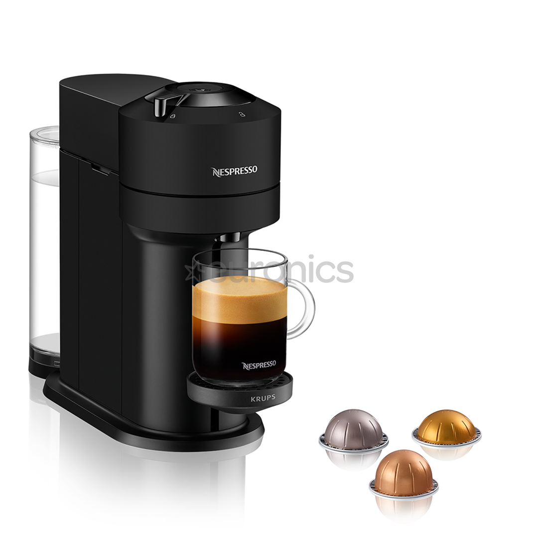 Krups Nespresso Vertuo Next, matt black - Capsule coffee machine