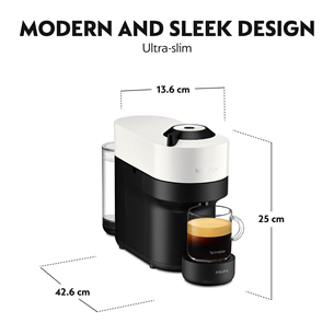 Krups Nespresso Vertuo Pop, white - Capsule coffee machine