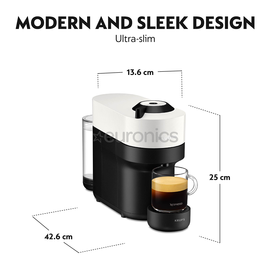 Krups Nespresso Vertuo Pop, white - Capsule coffee machine