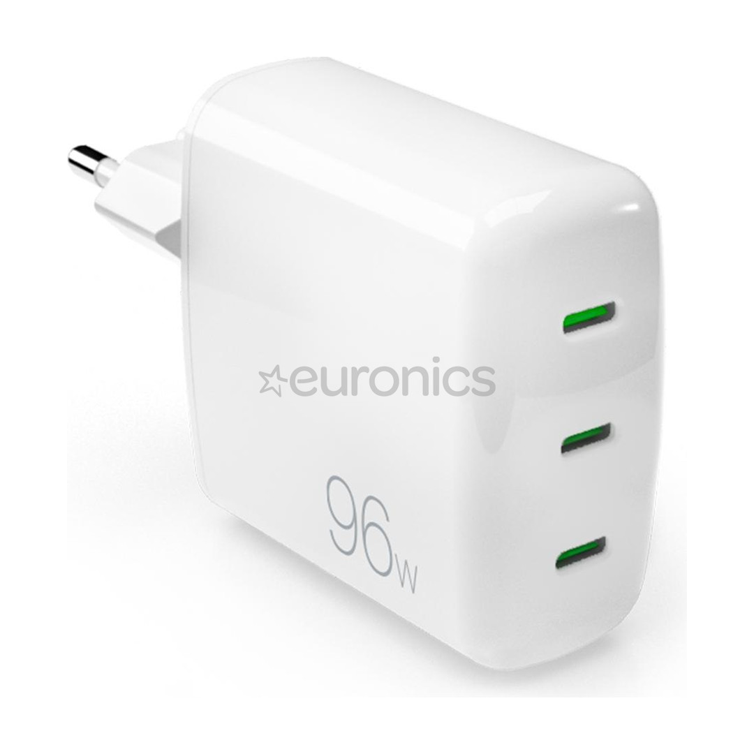 Puro MiniPro Gan Wall Charger, 96 Вт, белый - Зарядное устройство