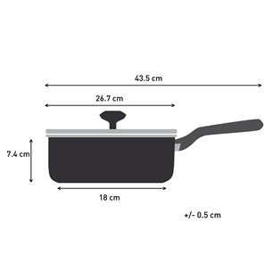 Tefal One pick pot pan, 24 cm, must - Sügav praepann