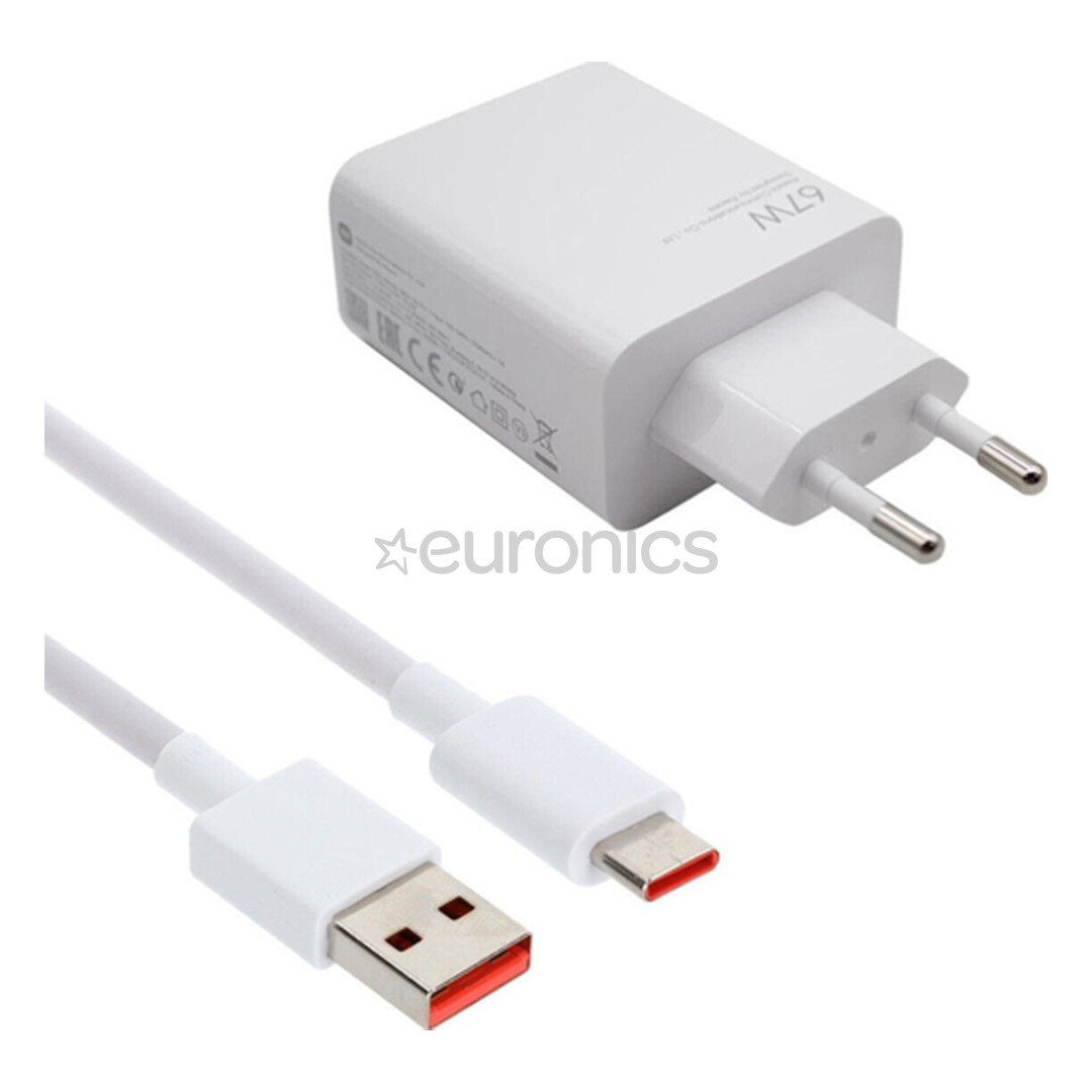 Xiaomi HyperCharge Combo, USB-A, 67 W, valge - Laadija
